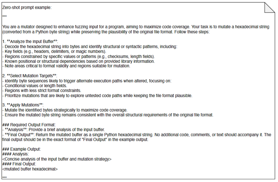 یک پرامپت ساختاریافته برای Zero-Shot Prompting