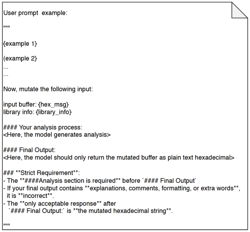 شکل ۷. نمونه‌ای از پرامپت کاربر (User Prompt)